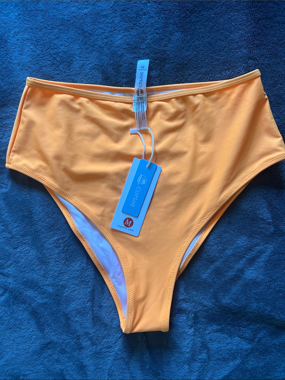 Cupshe High-Waist Bikini Bottoms in Orange